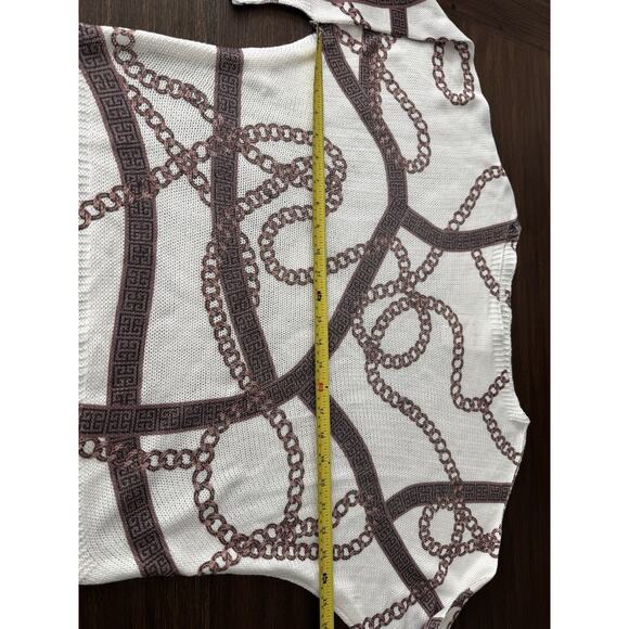 Gigi Moda Sweater Women’s OS lightweight Chainlink Relax Led Fit NWT $78 - Picture 4 of 9